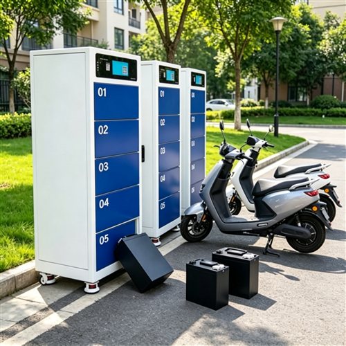 5-bay battery swapping cabinet
