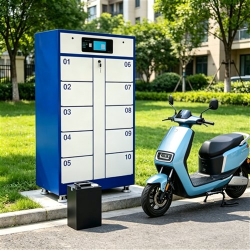 10-bay battery swapping cabinet